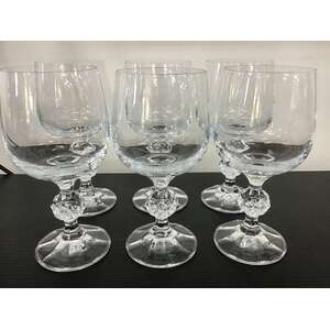 VINTAGE Bohemia Crystal Claudia Wine Glasses | Lot of 6