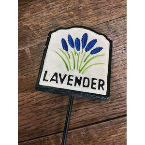 Lavender Herb Garden Sign on Spike | Cast Iron | Vintage Style Plant Marker