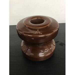 VINTAGE Brown Ceramic Telephone Insulator | Made in Japan 