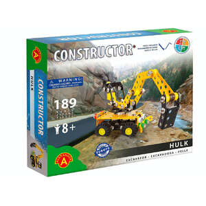 Constructor Excavator Hulk Toy | Build It Yourself STEM Toy | 189 Piece Metal