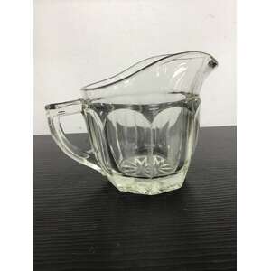 VINTAGE Depression Glass Creamer Jug | Ribbed Sides