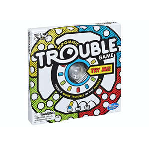 Hasbro Classic Trouble Board Game With Pop-o-Matic Bubble Dice 5+