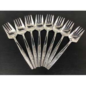 MIDCENTURY Stainless Steel Rose Handle Sporks Splayds | Lot of 8 | Japan