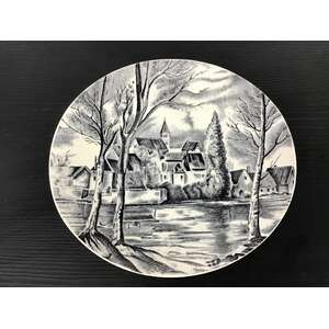 VINTAGE Johnson Bros England Dream Town Side Plate | Monochrome 