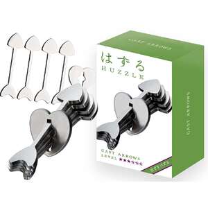 Hanayama Huzzle Cast Puzzle | Arrows | Metal Brain Teaser | Level 3