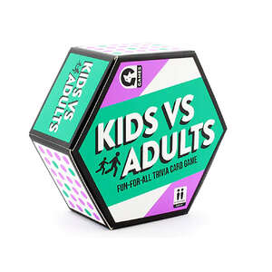 Ginger Fox Kids Vs Adults Trivia Card Game | 80 Question Cards | Fast-Paced Family Quiz