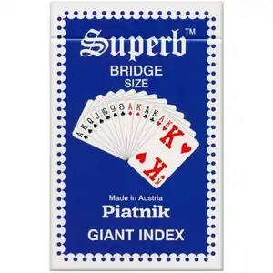 Piatnik Superb Bridge Playing Cards | Giant Index | Single Deck