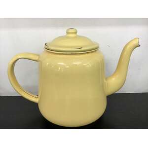VINTAGE Enamel Teapot | Cream Coloured | 2 L