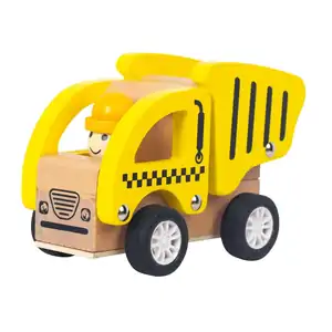 ToysLink Wooden Pull Back Dump Truck | Zooming Action | 13 cm