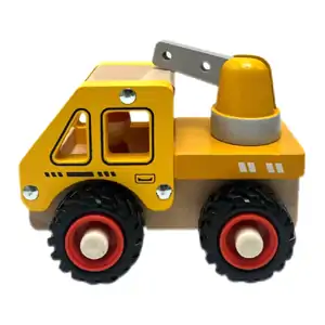 ToysLink Wooden Crane Truck | Moving Hook | 13 cm