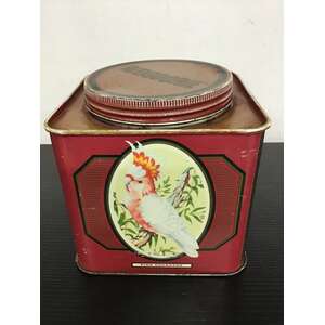 VINTAGE Amgoorie Tea Tin Caddy | Australian Birds