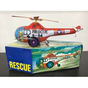 Rescue Helicopter Wind Up Tin Toy | Collectable Retro