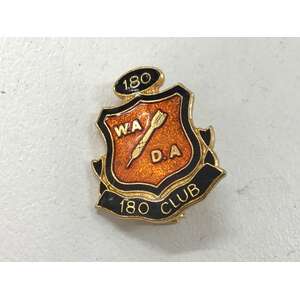 VINTAGE WADA 180 Club Enamel Pin | Western Australian Darts Association 