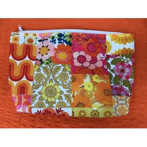 Anna Chandler Canvas Makeup Bag | 70s Orange