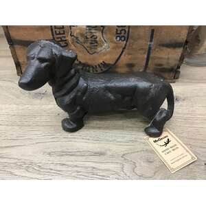 Cast Iron Dachshund Dog Statue | 12.5 cm Tall