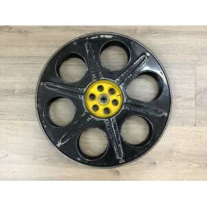 VINTAGE Maspro Australia Metal 35 mm 1200 Foot Film Reel | Black & Yellow