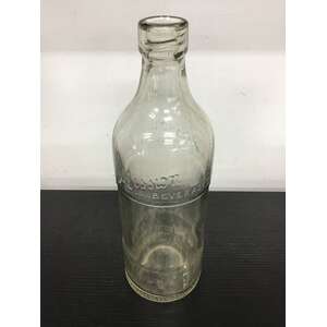 VINTAGE Mission Beverages Glass Soda Bottle w Internal Thread 