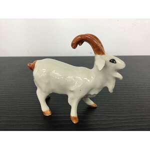 White Goat Ornament - Ceramic - 6 cm Tall 