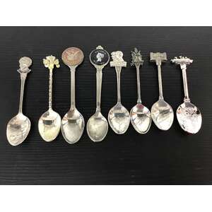 VINTAGE Royal Souvenir Teaspoons | Lot of 8 | Victoria to William
