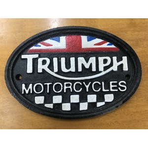Triumph Motorcycles Cast Iron Oval Sign