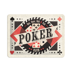 Poker Retro - Small Tin Sign - Nostalgic Art