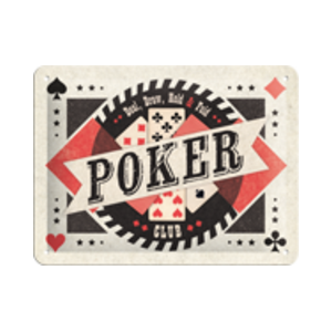 Poker Retro - Small Tin Sign - Nostalgic Art