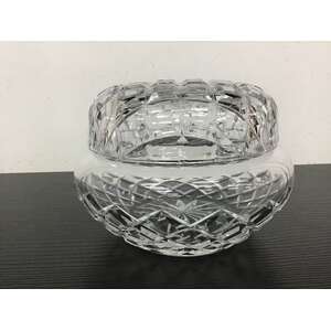VINTAGE Crystal Lidded Trinket Box | Round