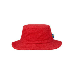 Terry Towelling Bucket Hat | Red | Size XL | Wide Brim | Unisex Beach Style | Australian Design