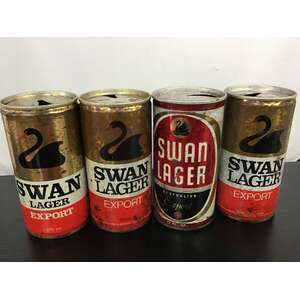 VINTAGE Swan Lager Export Steel Beer Cans x 4