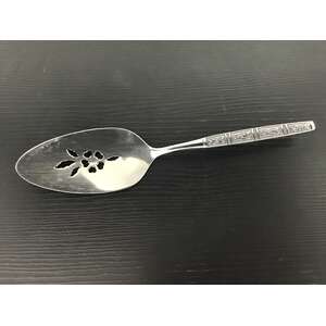 RETRO Cake Server Lifter | Vista USA | Pierced Rose Design | Stainless Steel