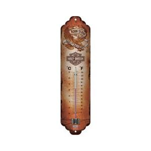 Wall Thermometer - Harley Davidson - Born To Ride Ride To Live - Metal