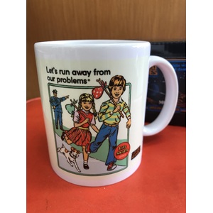 Steven Rhodes Let's Run Away From Our Problems - Retro Humour