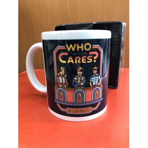 Steven Rhodes Who the F*ck Cares Game Show Mug - Retro Humour