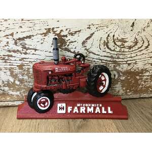 Cast Iron McCormick Farmall Tractor Door Stop 