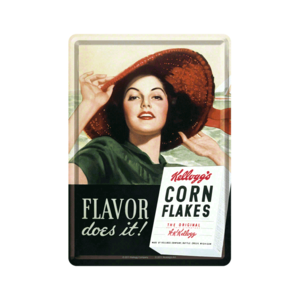 Corn Flakes Metal Postcard - Nostalgic Art