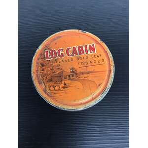 VINTAGE Log Cabin Tobacco Tin 2 Ounce - WD & HO Wills Sydney Australia