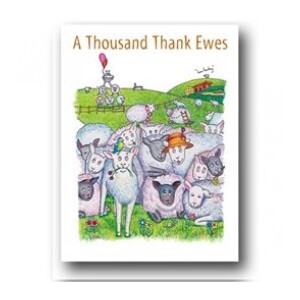 Thank You Greeting Card - Thank Ewes - Sheep