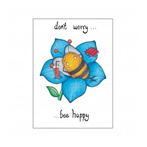Don't Worry Bee Happy - Cotton Tea Towel