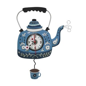 Blue Kettle - Pendulum Clock - Michelle Allen Designs