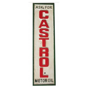 Ask For Castrol Motor Oil Sign - Cast Iron - Large - 58.5 x 16 cm