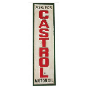 Castrol Sign Vertical - Cast Iron