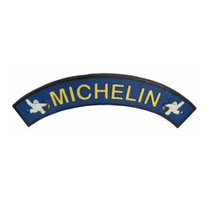 Michelin Man Curved Sign - Cast Iron Sign