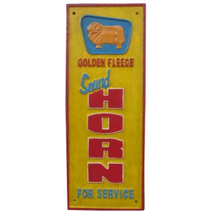 Golden Fleece Sound Horn - Cast Iron Sign