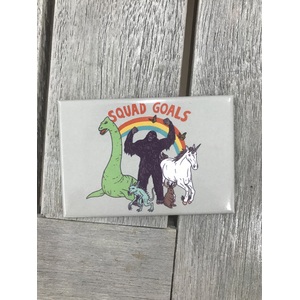 Squad Goals - Funny Fridge Magnet - Retro Humour