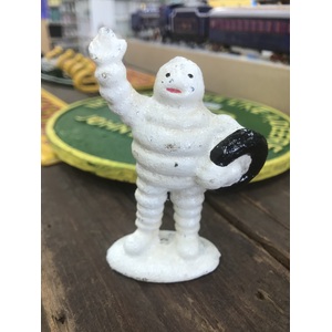 Small Michelin Man Statue - Waving- Cast Iron
