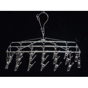 Stainless Steel Clothes Hanger - Sock Hanger - 19 Pegs