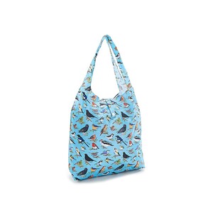 Foldable Resuable Shopping Bag | Blue Wild Birds