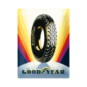 Goodyear Tyre - Large Rainbow Tin Sign - Nostalgic Art