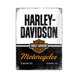 Harley Davidson Tin Sign - Nostalgic Art - Large