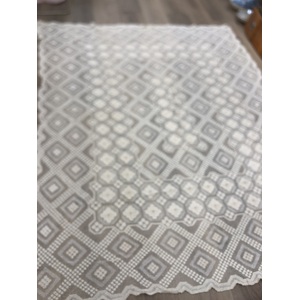 VINTAGE Crochet Tablecloth - 145 x 175 cm - Ecru Hand Made Cotton